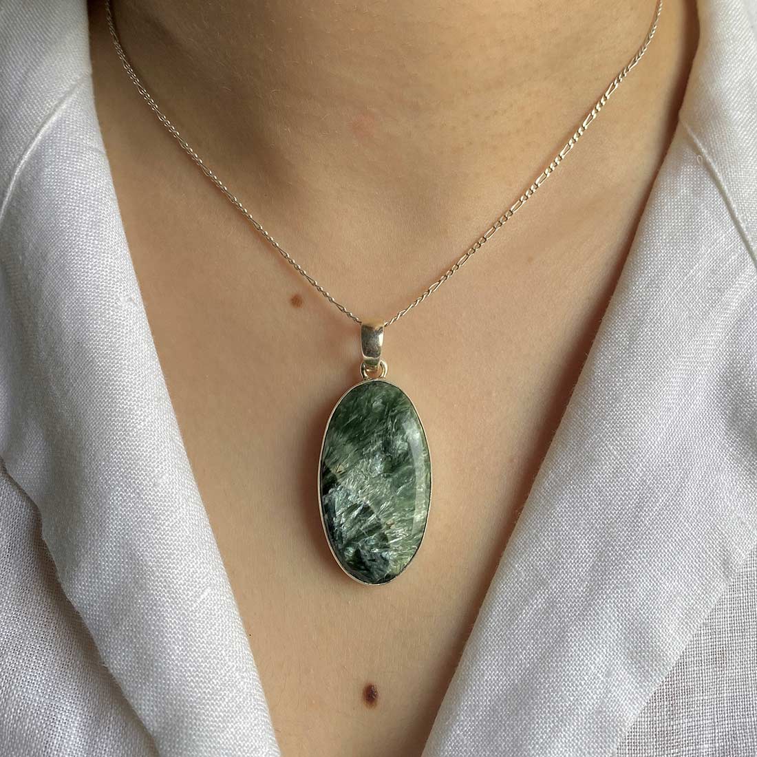 Seraphinite Pendant-(SER-P-20.)